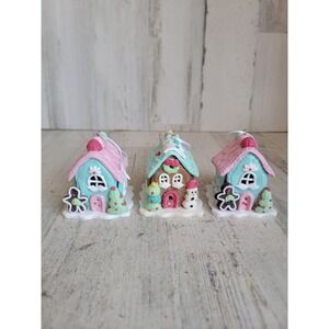 Unique glitter clay dough gingerbread house ornament Xmas set candy